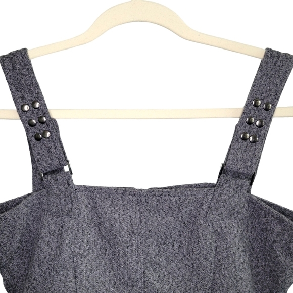 Betty Boop Gray Wool Blend Sleeveless Zip Front Jumper Dress Women's Size M - Picture 4 of 10